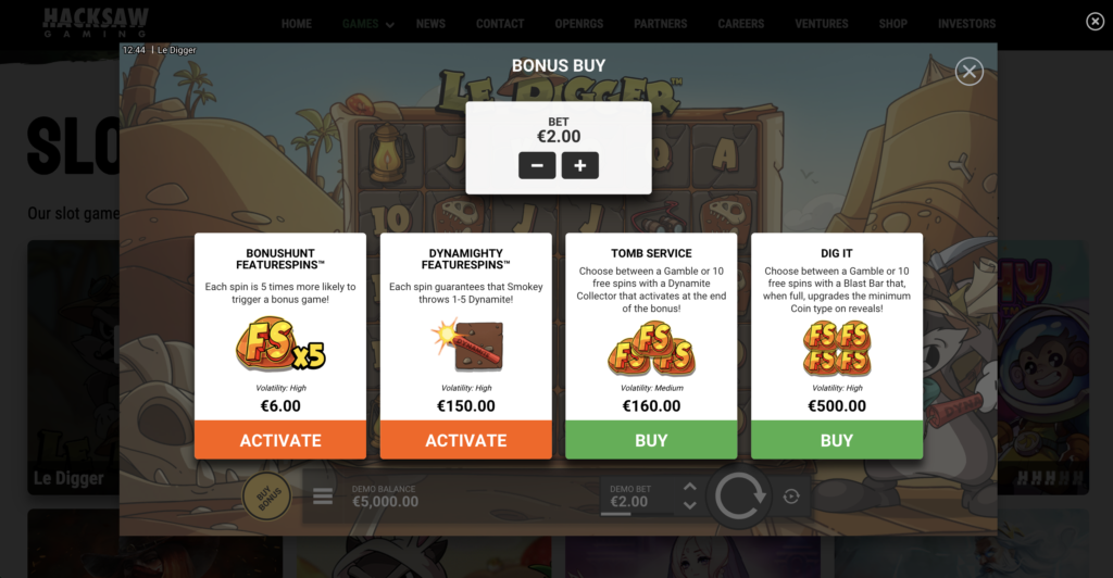 Hacksaw Gaming - Bonus Buy Slot